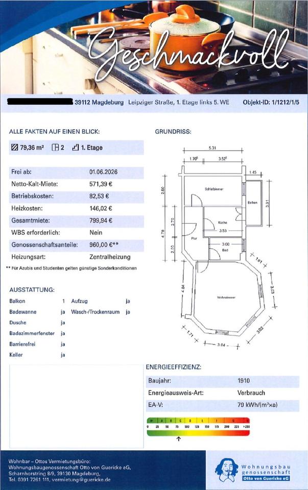 Thumbnail-Wohnung 2 Zimmer 80qm