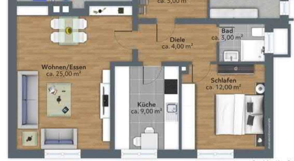 Thumbnail-Souterrainwohnung Wiesbaden-Sonnenberg renoviert