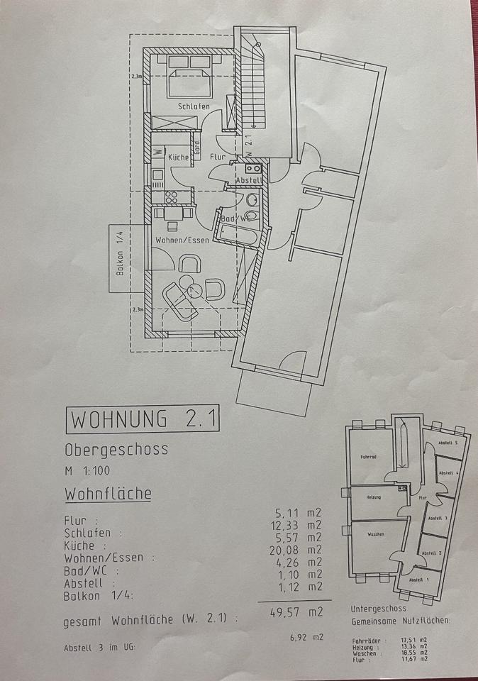 Thumbnail-2 Raum-Wohnung 50 m²