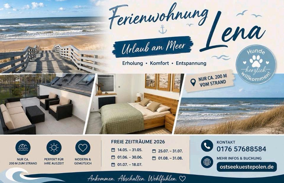 Thumbnail-Ferienwohnungen an der polnischen Ostsee Strandnah Hunde erlaubt