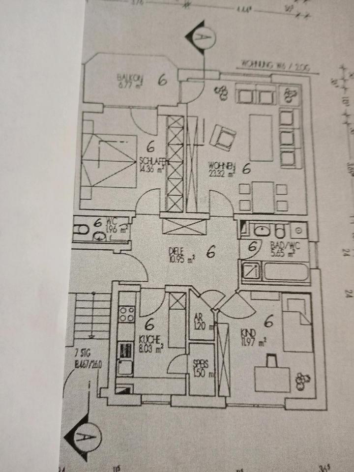 Thumbnail-3-Zi.-Wohnung, ca 80 qm, 2. OG, mit Balkon, von Privat zu Privat;