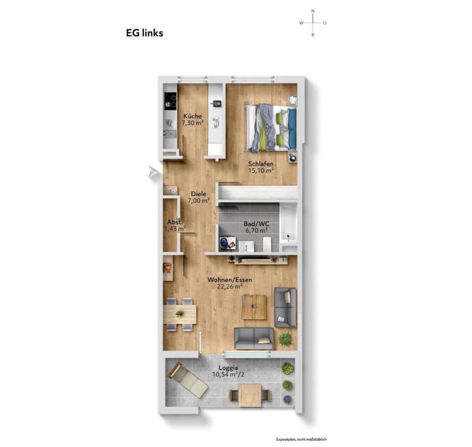 Thumbnail-WIRD RENOVIERT: 2 Zimmer EG-Wohnung Bietigheim-Bissingen