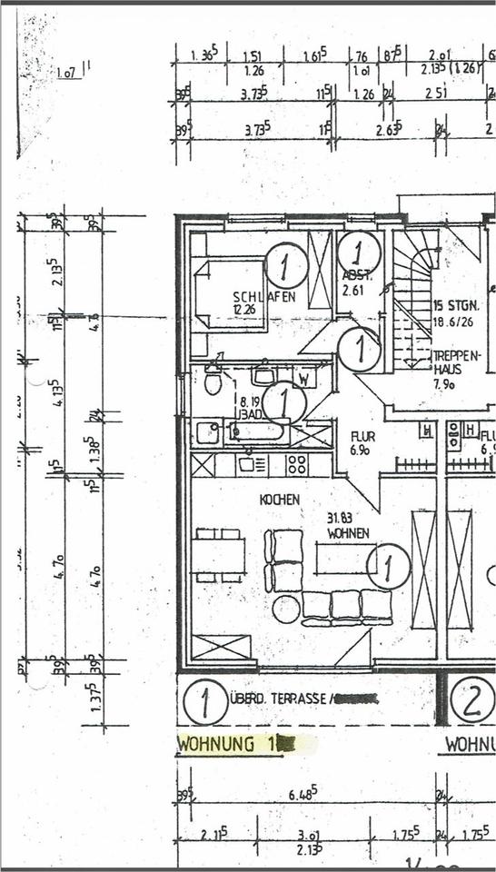 Thumbnail-2,5 Zimmer Wohnung Lechtingen Terrasse Parkplatz Keller