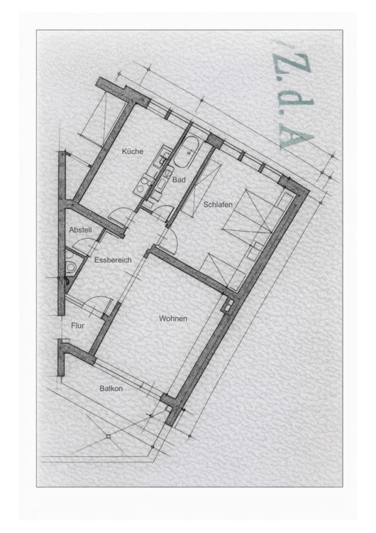 Thumbnail-2-Zimmer-Wohnung mit Balkon und Aufzug – gepflegter Zustand