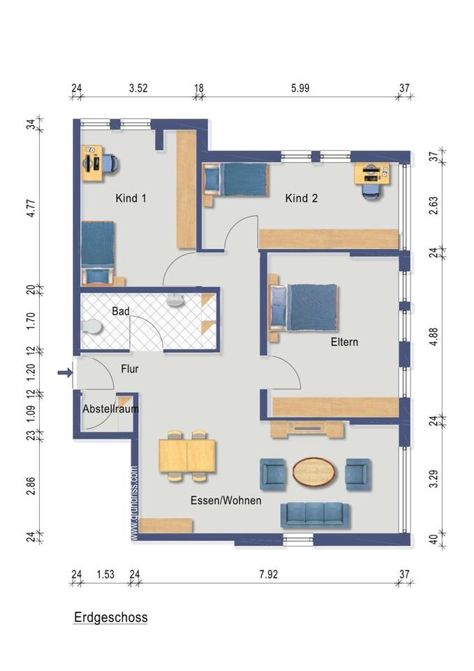Thumbnail-Gersthofen: Erstbezug kernsanierte familienfreundliche 4Z WHG