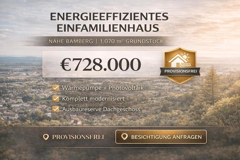 Thumbnail-Provisionsfrei EFH | n.Bamberg| PV & Wärmepumpe | DG+ KG | 1070qm