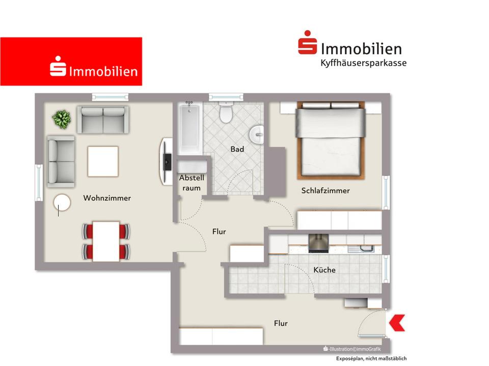 Thumbnail-2-Raum-Wohnung im Stadtzentrum