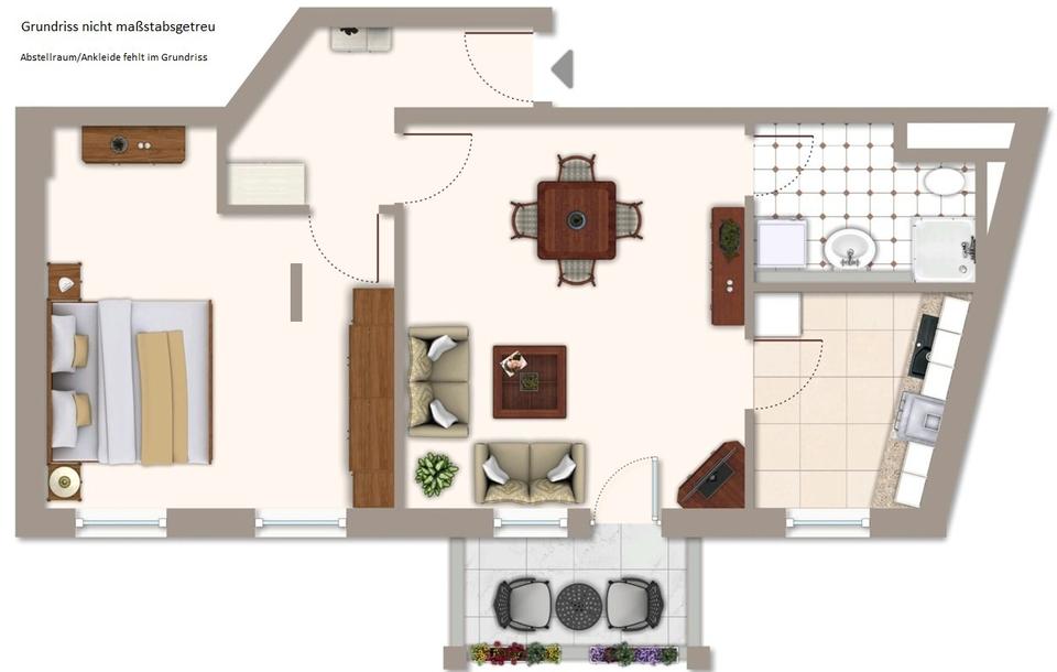 Thumbnail-Helle 2-Zimmer-Wohnung mit Balkon & Stellplatz in Innenstadtnähe