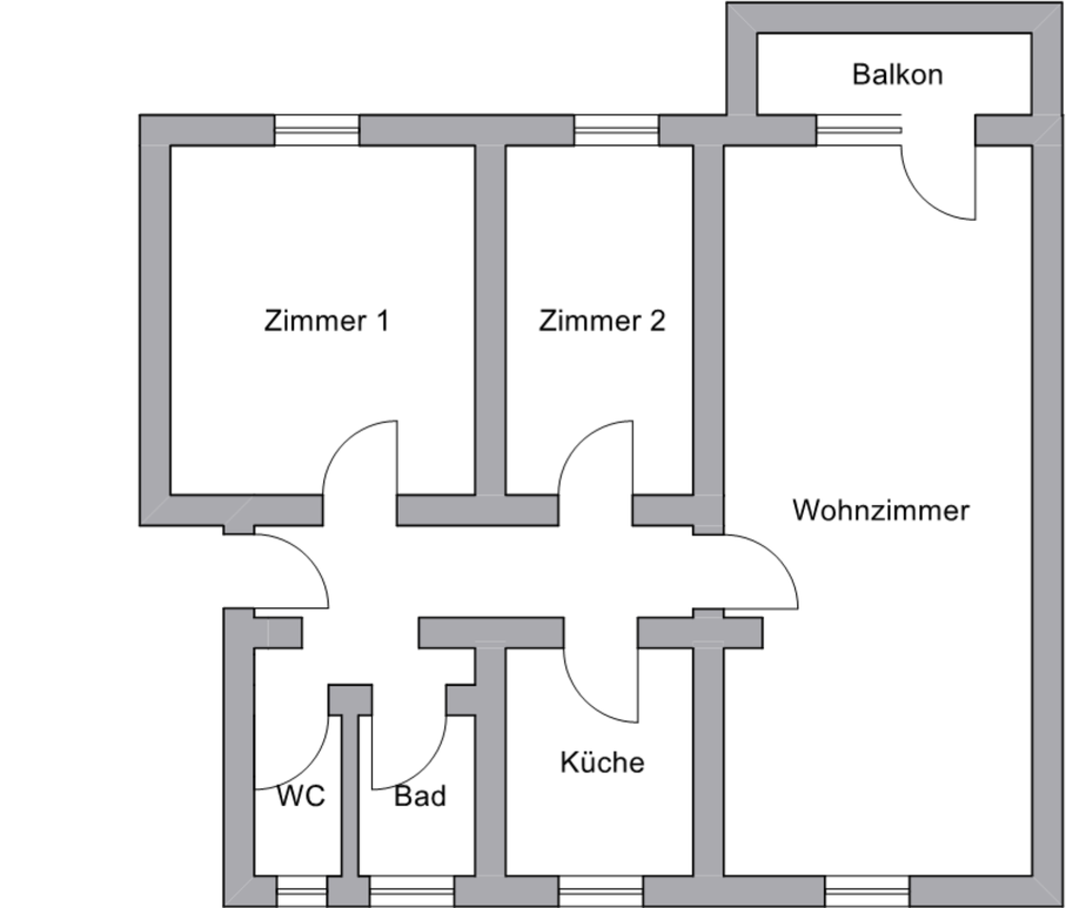 Thumbnail-3 Zimmer Wohnung mit Balkon und Gäste WC Villingen