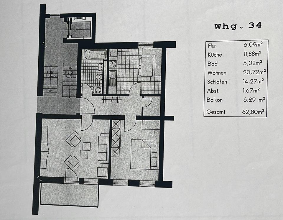 Thumbnail-Sonneberg – Neu sanierte 2-Zimmer-Wohnung mit Balkon - 1. OG