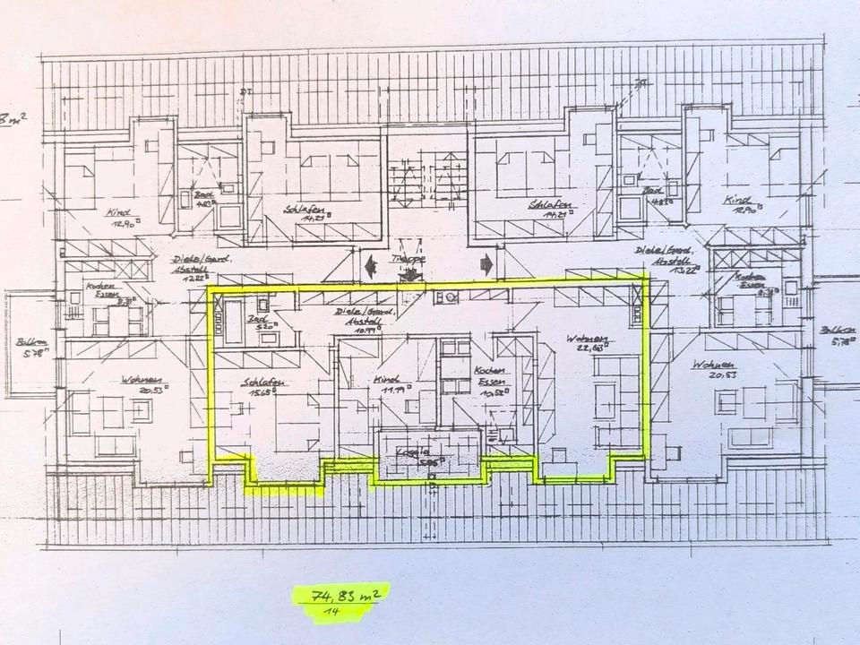 Thumbnail-Helle 3- Zimmer - Dachgeschosswohnung mit Loggia und Stellplatz