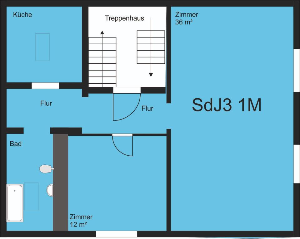 Thumbnail-2-Zimmer Wohnung in 06901 Globig (Kemberg)