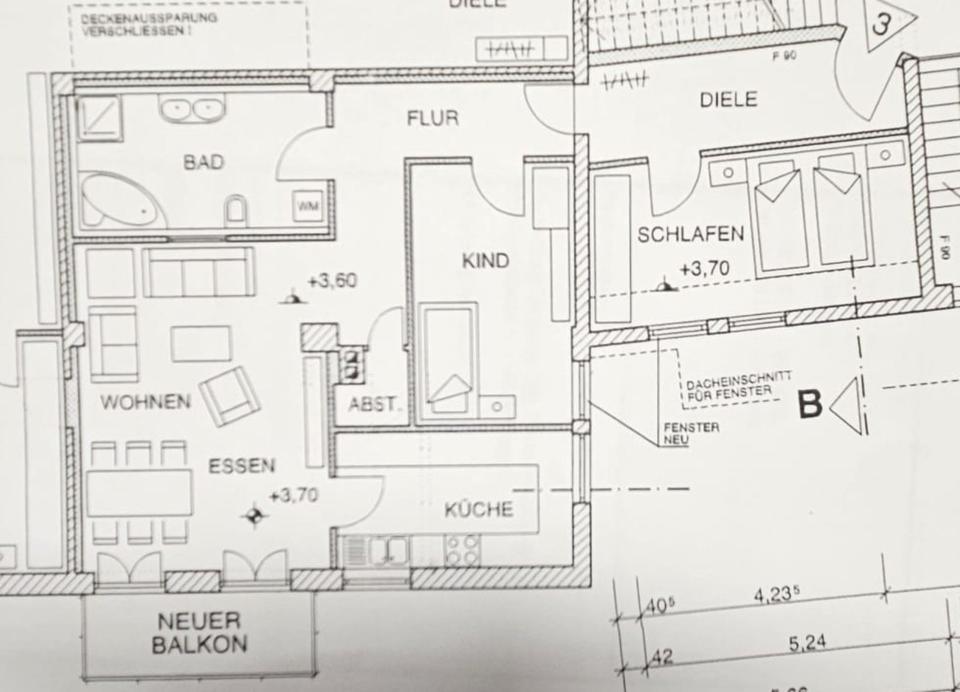 Thumbnail-Helle 3 Zimmer Wohnung in Alterlangen mit Balkon