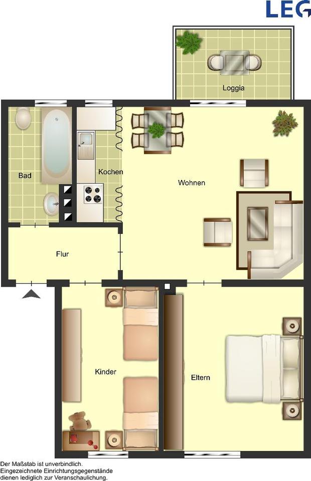 Thumbnail-Jetzt frei! 3-Zimmer-Wohnung in Duisburg Obermeiderich