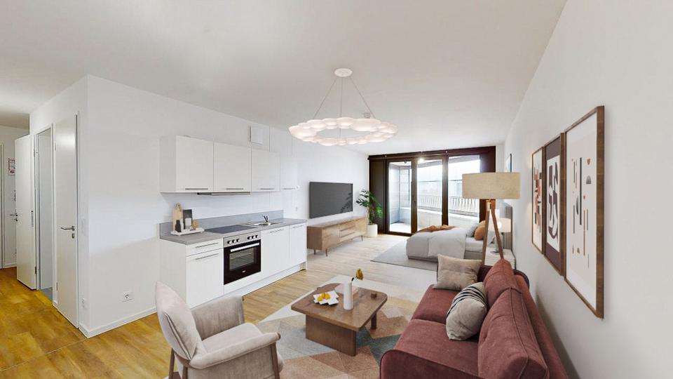 Thumbnail-Space to Breathe – Großzügiges 1-Zimmer-Apartment mit Loggia und Hauptstadtblick