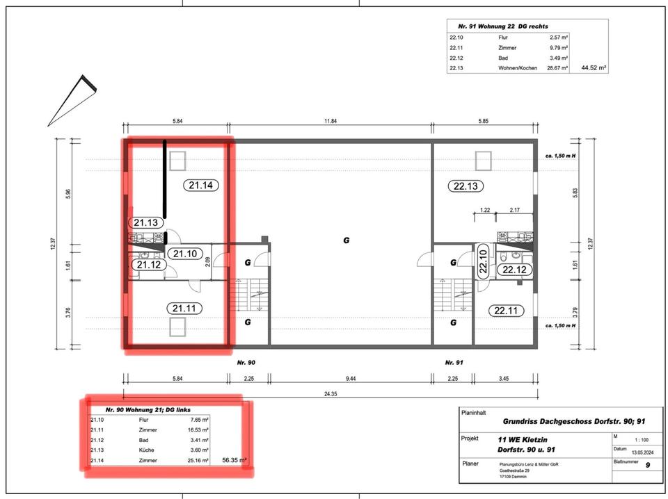 Thumbnail-2-Raum Wohnung in Kletzin von privat zu vermieten