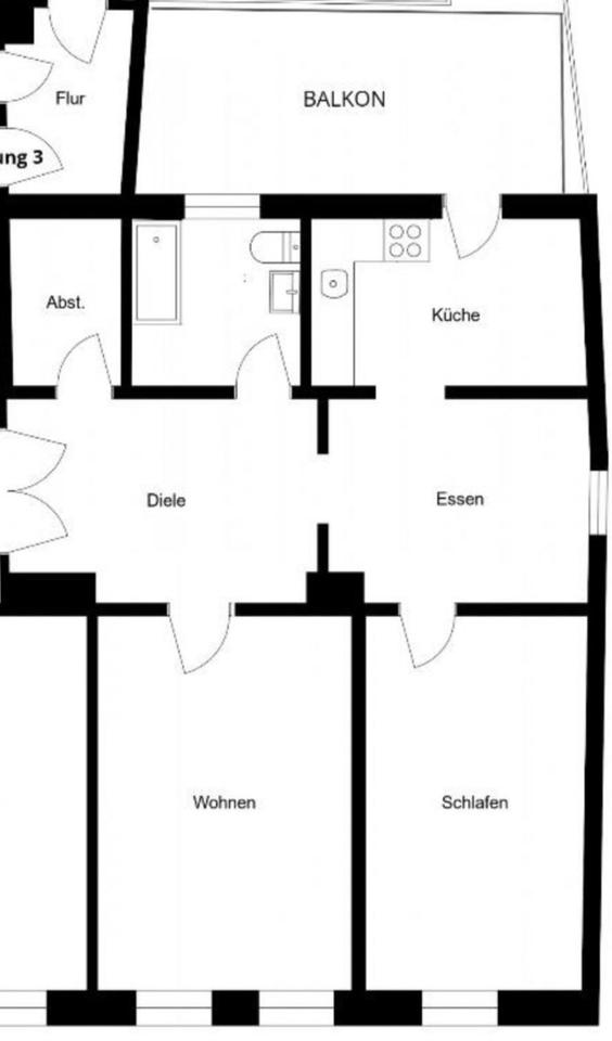 Thumbnail-Altbau Wohnung neu saniert mit Balkon