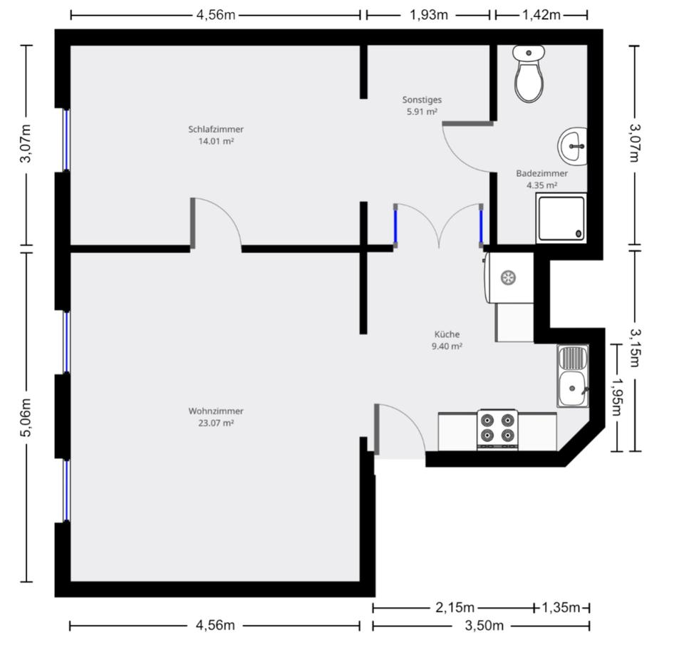 Thumbnail-Helle 2-Zimmer-Wohnung in zentraler Lage