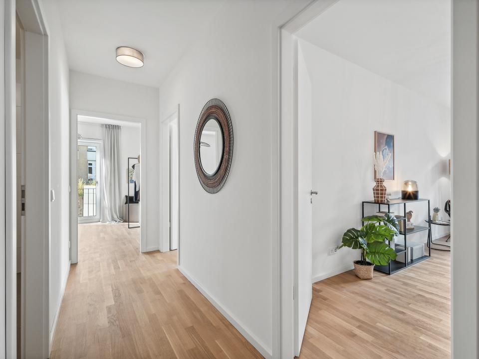 Thumbnail-Modern geschnittene 2-Zimmer-Wohnung mit Balkon und stilvoller Ausstattung