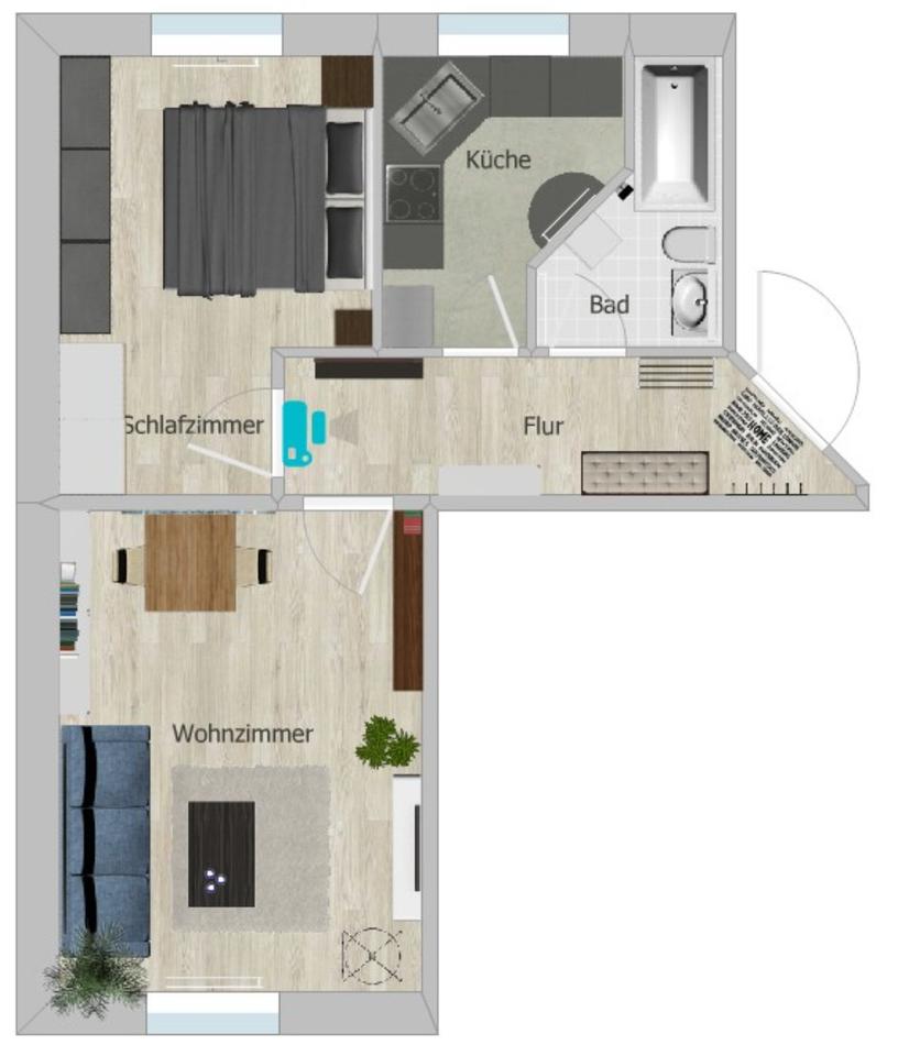 Thumbnail-2-Zimmer-Dachgeschosswohnung (3. OG)