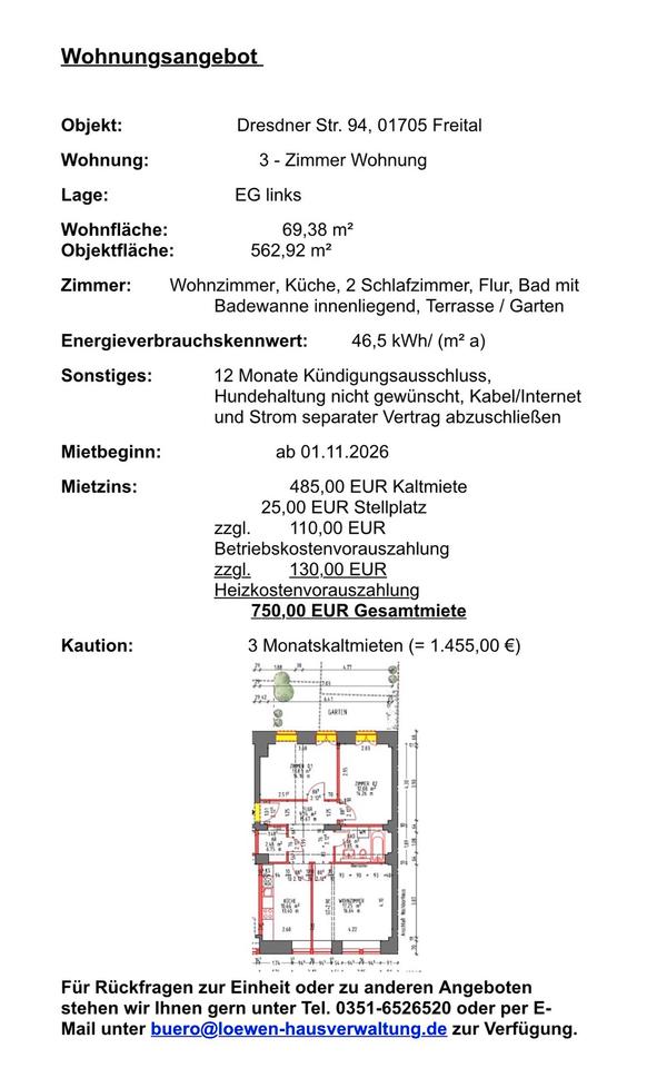 Thumbnail-3 Raumwohnung mit Terrasse