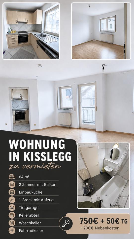 Thumbnail-Helle 2-Zimmer-Wohnung mit Balkon, Aufzug & Tiefgarage