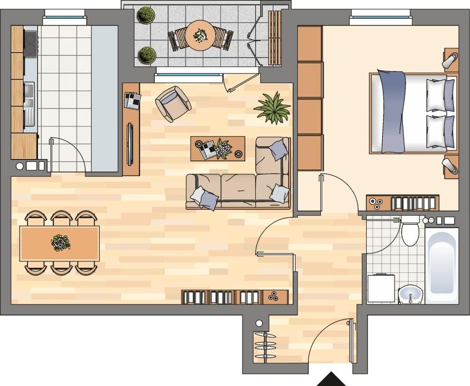 Thumbnail-2-Zimmer-Wohnung in Harrislee