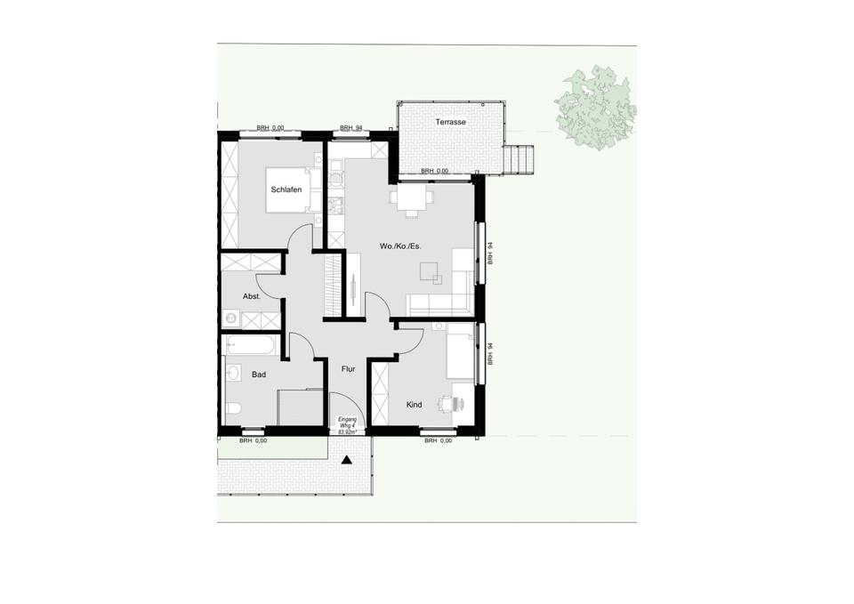 Thumbnail-3-Zimmer-Wohnung m.Terrasse-Erstbezug, Hörstel-Bevergern MIT WBS!