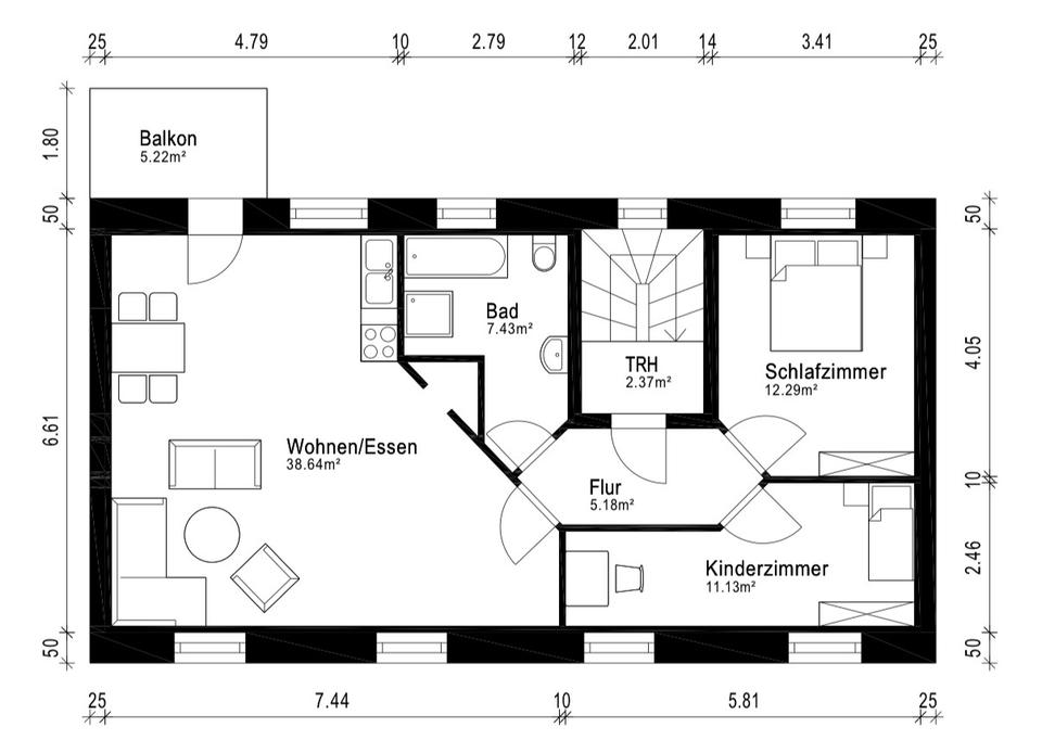 Thumbnail-Charmante 3-Zimmer-Wohnung mit Balkon in Sinsheim-Weiler