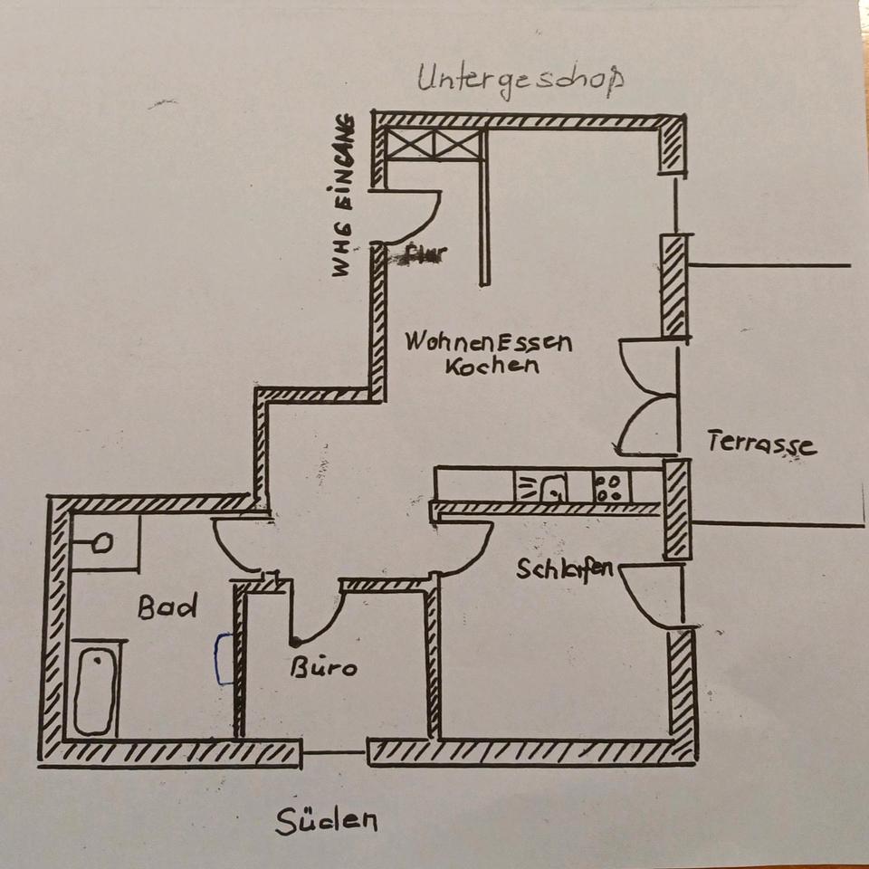 Thumbnail-3-Zimmer-Wohnung zum Vermieten in Mindelheim-Oberauerbach