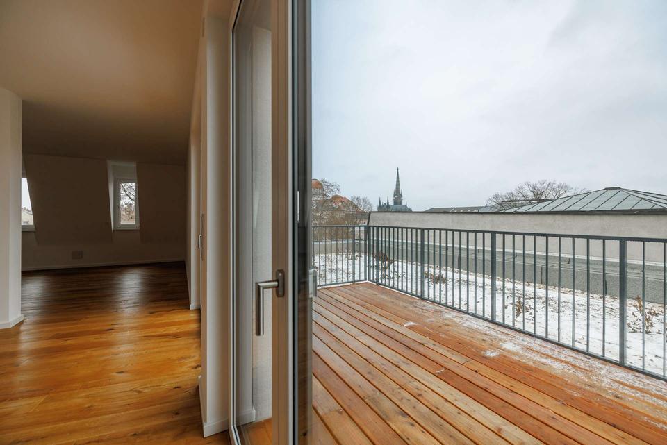 Thumbnail-Exklusive 4-Raum-DG-Wohnung mit Dachterrasse & Blick über Leipzig, Erstbezug, auf Wunsch mit EBK