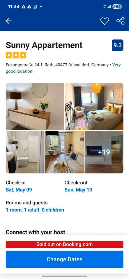 Thumbnail-Appartment Zimmer Düsseldorf (9. - 10. Mai)