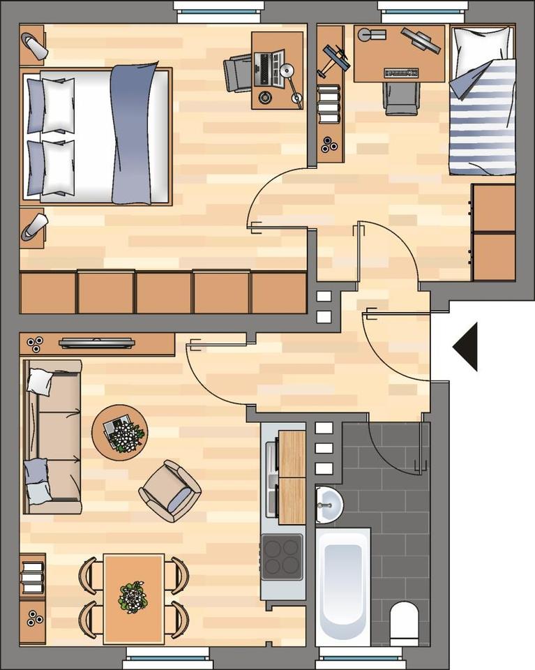Thumbnail-Demnächst frei! 3-Zimmer-Wohnung in Wilhelmshaven Fedderwardergroden