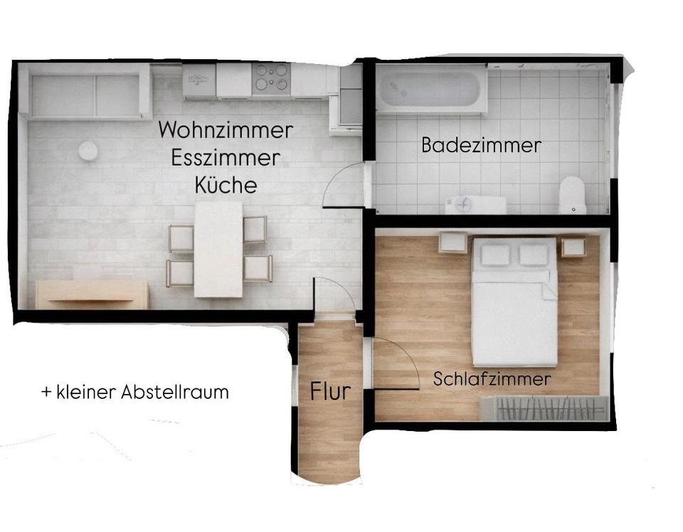 Thumbnail-Sanierte 2 - Zimmerwohnung