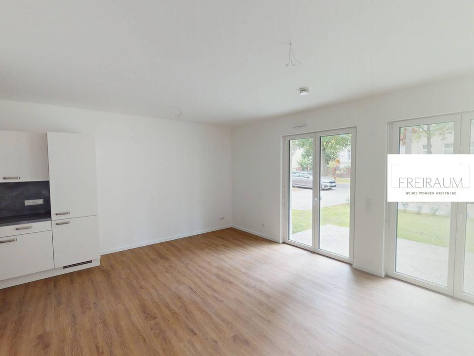 Thumbnail-Moderne 2-Zimmer-Wohnung mit TERRASSE und EBK im Weißenseer Neubauquartier FREIRAUM