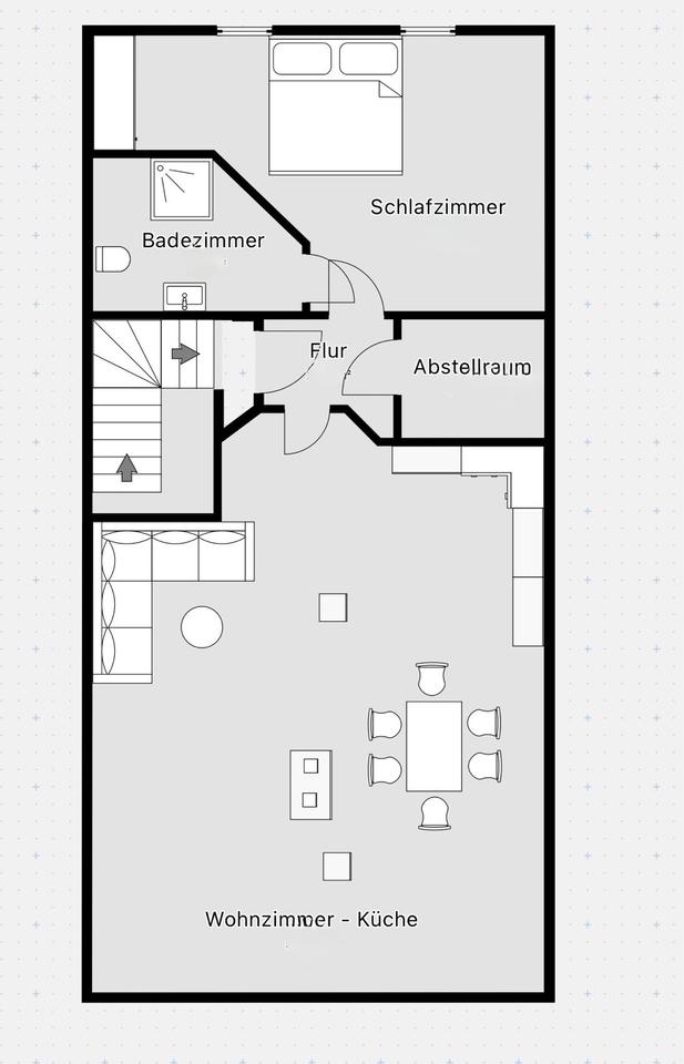 Thumbnail-Gepflegte Dachgeschosswohnung mit Garten in Eschenstruth