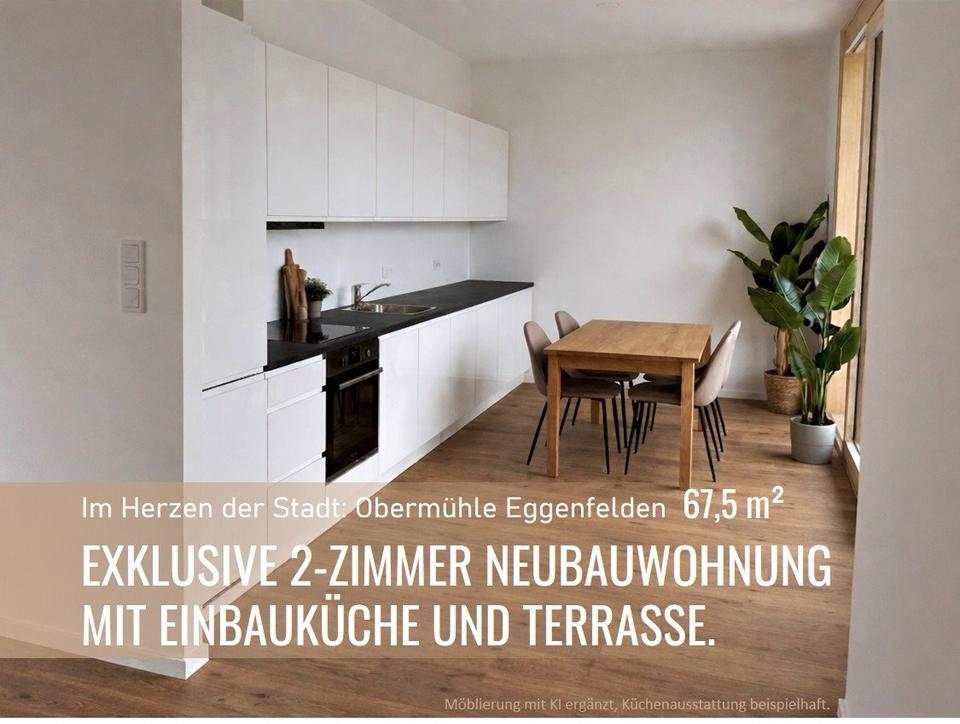 Thumbnail-Exklusive 2-Zimmer Neubauwohnung mit Einbauküche & Terrasse, 68m2