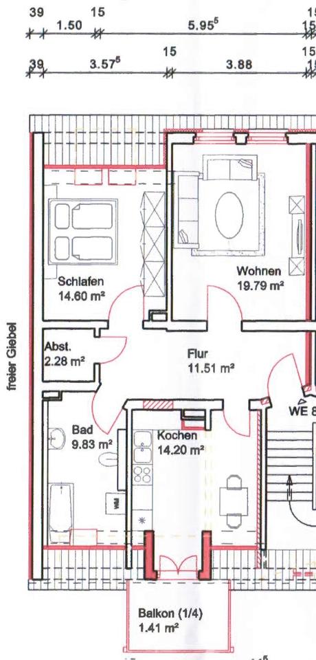 Thumbnail-Gemütliche 2-Raumwohnung mit Balkon und zentraler Lage in Zittau