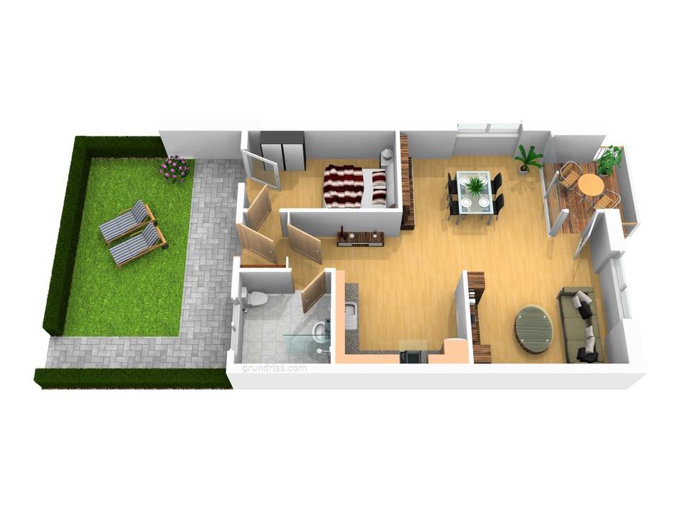 Thumbnail-Erstbezug nach Kernsanierung - helle 2-Zimmer Garten Wohnung