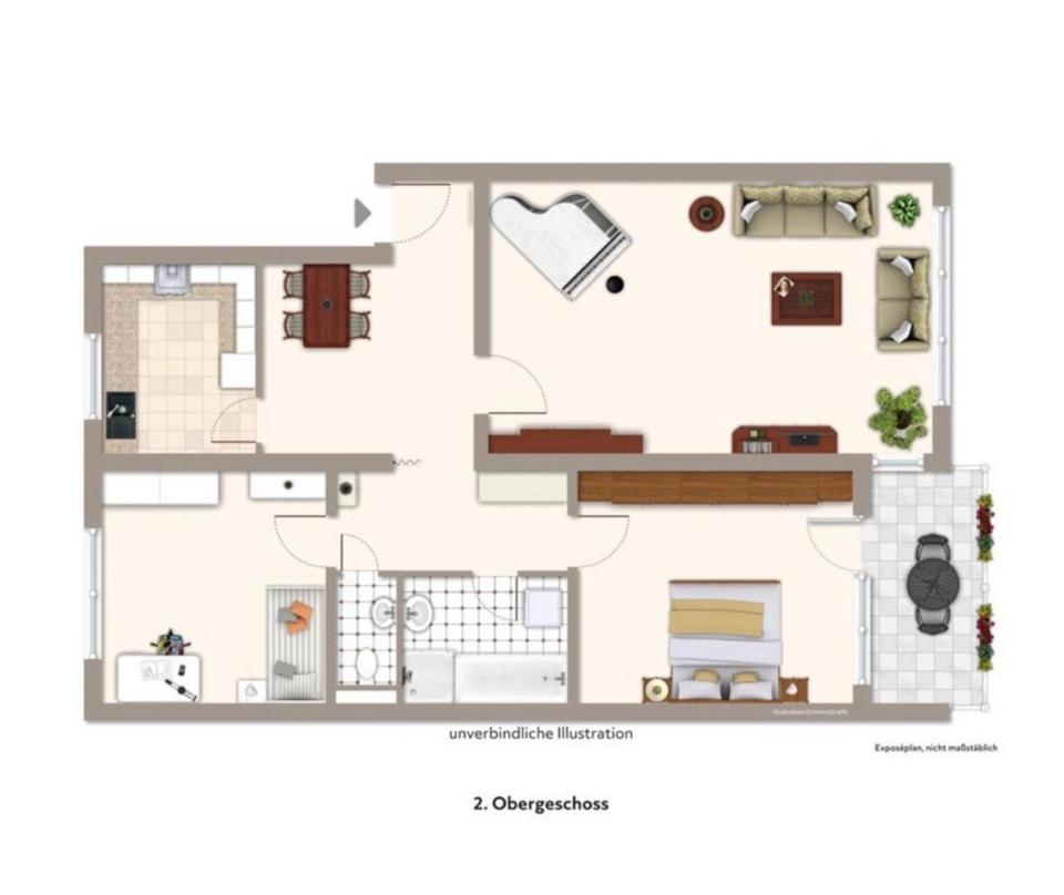 Thumbnail-3,5 Zimmer-Wohnung 91qm 71522 Briandstrasse zu vermieten