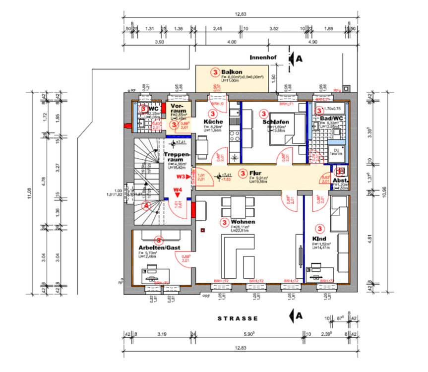 Thumbnail-4‑Zimmer‑Wohnung in Zschopau – Johannisstraße 2.OG