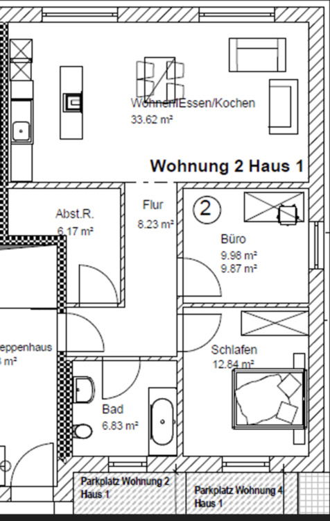 Thumbnail-Barrierefreie 81m² 3-Zimmer-Neubauwohnung in Dombühl