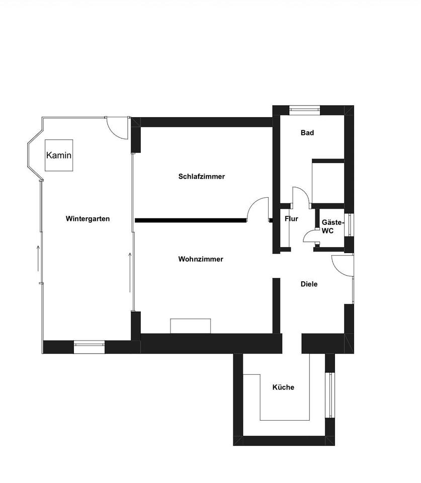 Thumbnail-85qm EG Wohnung mit Wintergarten & Terrasse - befristet bis 31.03