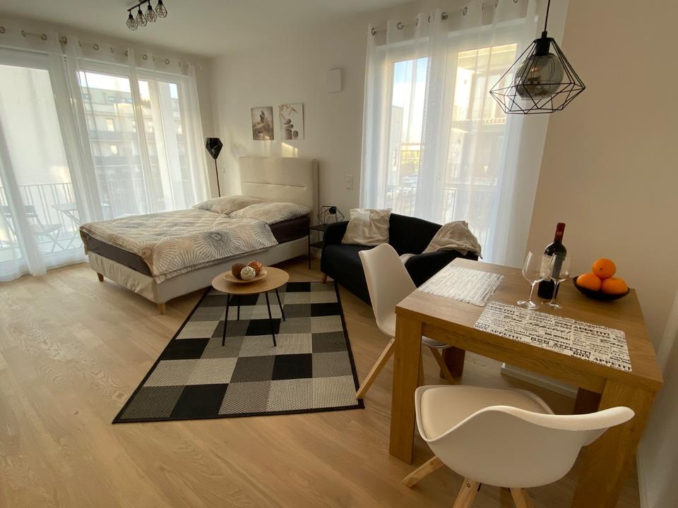 Thumbnail-Voll möblierte & ausgestattete, 1-Zi.Neubau-Whg. TG, S-Bahn Nähe