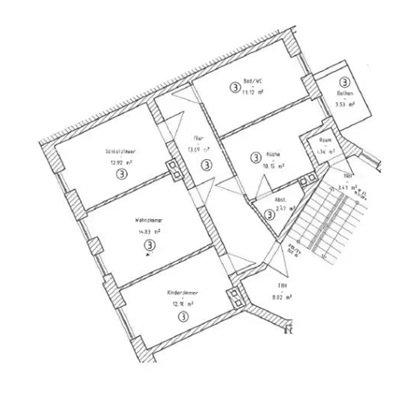 Thumbnail-3 Raum Wohnung mit Balkon, Merseburger Str. 67a in Weißenfels