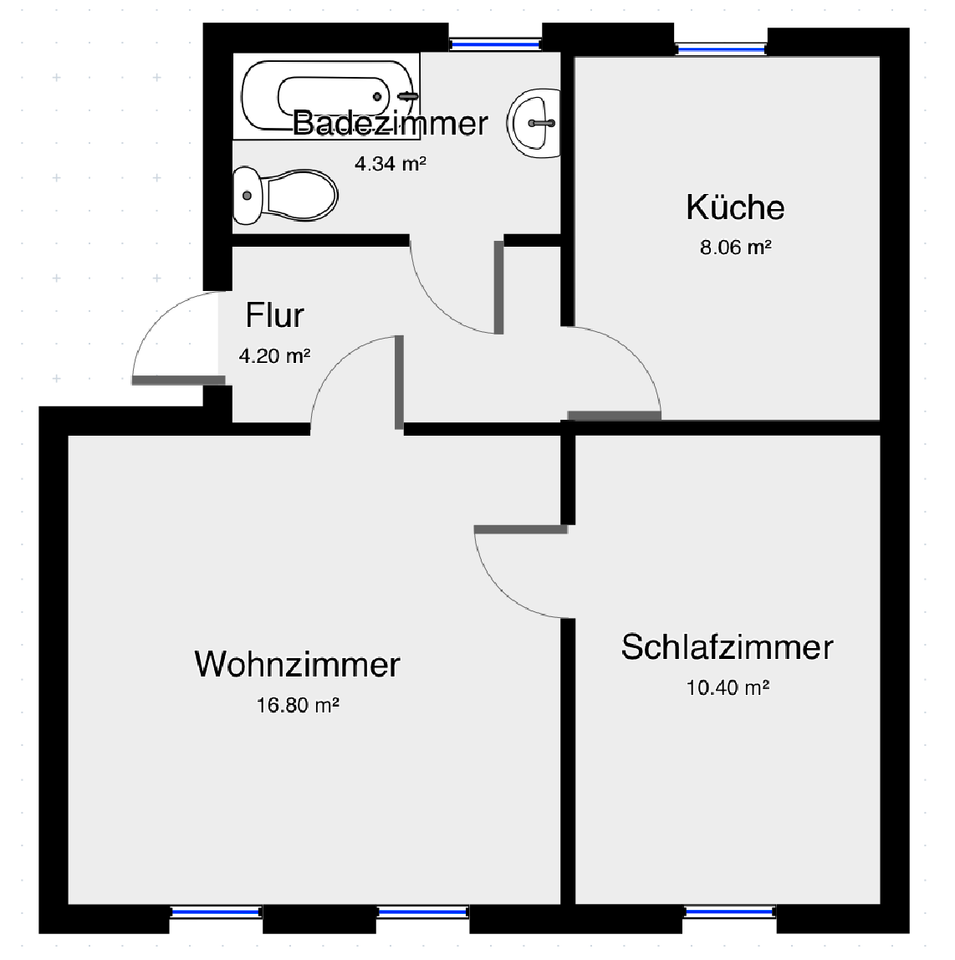 Thumbnail-STOPP - 2 ZIMMER-WOHNUNG IN GEPFLEGTER WOHNLAGE inkl. Küche