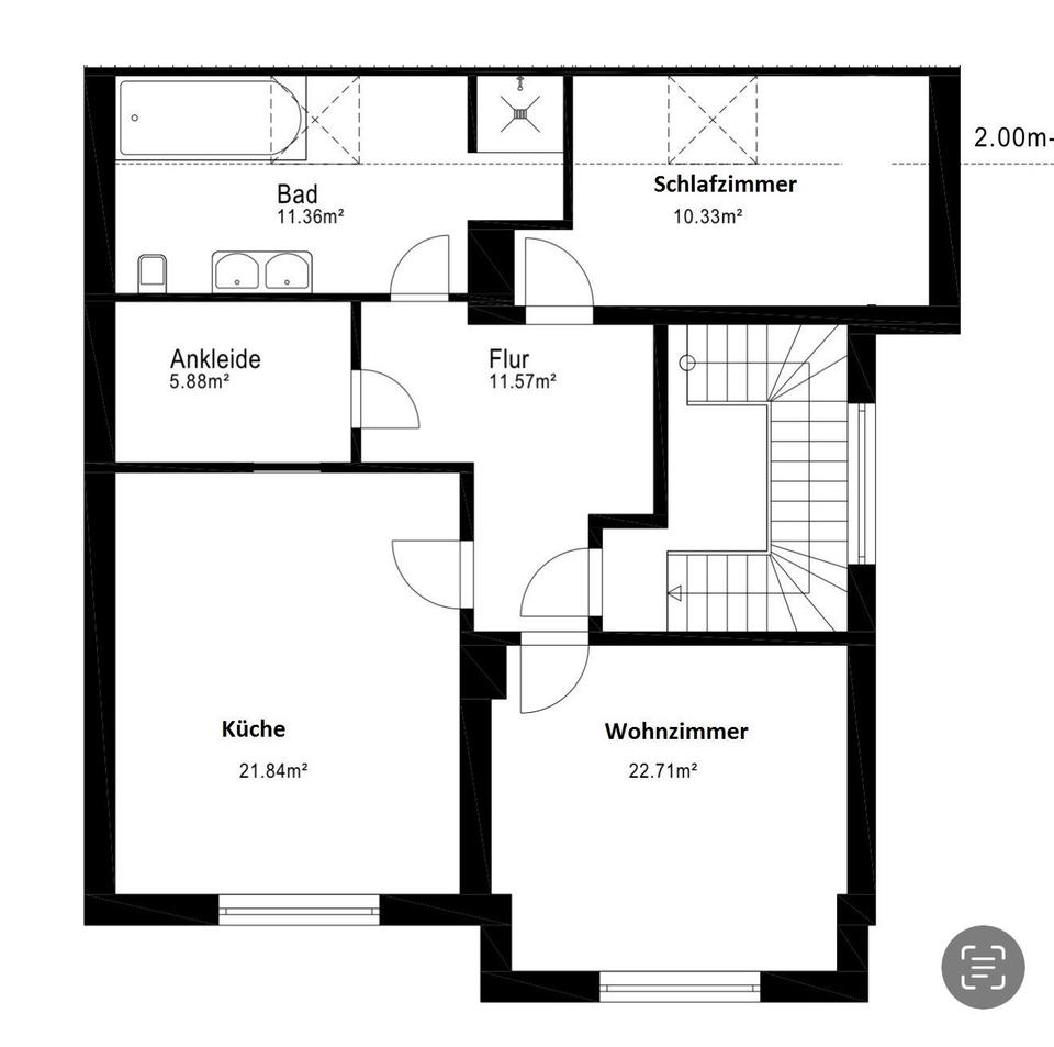 Thumbnail-2-ZKB-Wohnung, Nähe Prinz-Carl-Anlage, ca. 81 m²