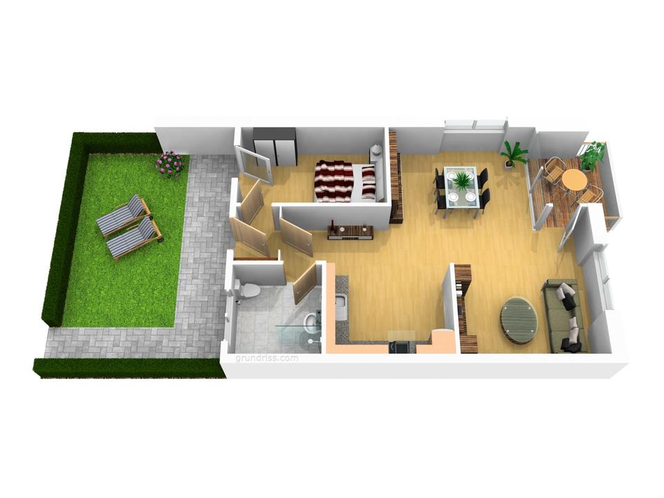 Thumbnail-Erstbezug nach Kernsanierung helle 2 – Zimmer - Gartenwohnung