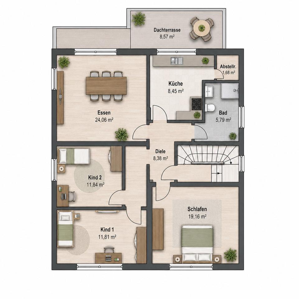 Thumbnail-Lichtdurchflutete 4 Zimmerwohnung in Rath-Heumar