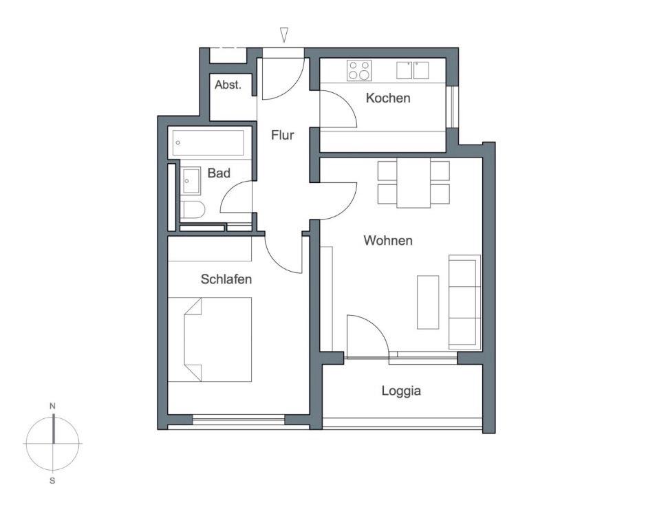 Thumbnail-Neu renovierte 2-Zimmer-Wohnung mit Loggia - Top Kapitalanlage